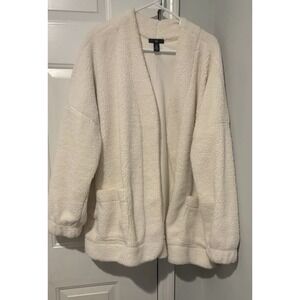 Long Sleeve Open Sherpa Jackets GAP size XL color Snow‎ White